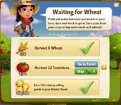 farmville 2 waiting for wheat rewards, bonus