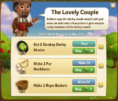farmville 2 walter and the engagement ring: the lovely couple rewards, bonus