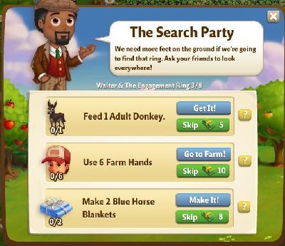 farmville 2 walter and the engagement ring: the search party rewards, bonus