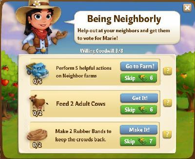 farmville 2 willing goodwill: being neighborly rewards, bonus