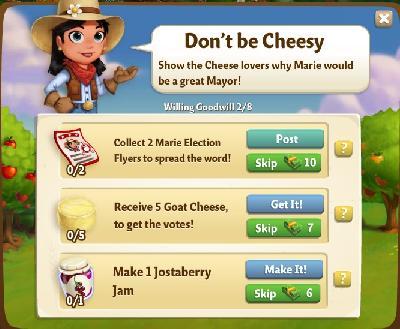 farmville 2 willing goodwill: don't be cheesy rewards, bonus