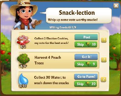 farmville 2 willing goodwill: snack-lection rewards, bonus