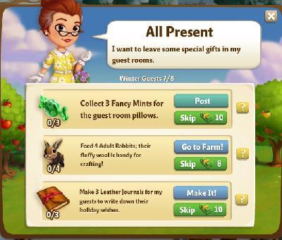 farmville 2 winter guests: all present rewards, bonus