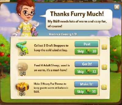 farmville 2 winter is coming: thanks furry much rewards, bonus