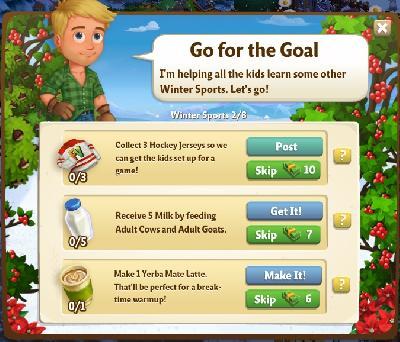 farmville 2 winter sports: go for the goal rewards, bonus