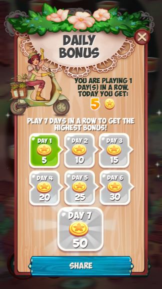 Blossom Jam daily coins cheat