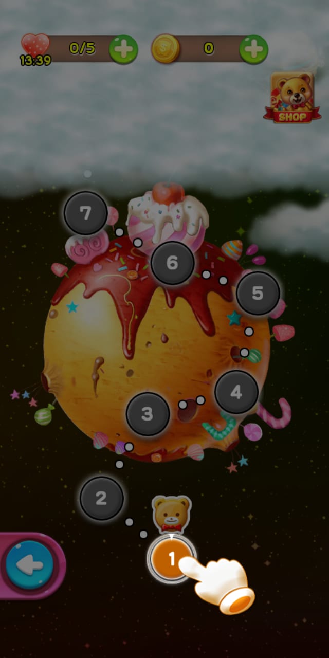 Bubble shooter sugar star