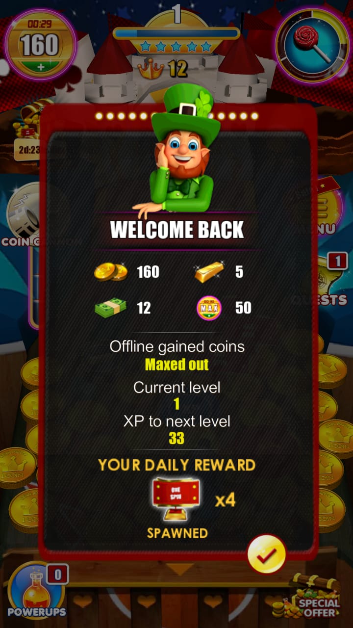 Carnival Gold Coin Party Dozer