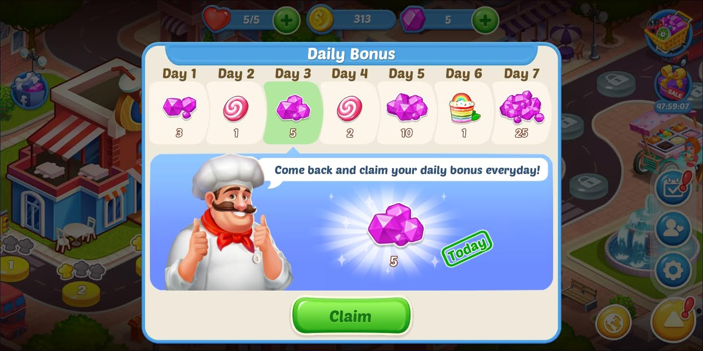 Crazy Chef Diamonds Cheat