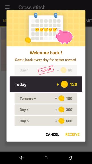 Cross Stitch coins cheat