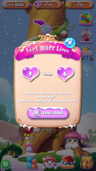 Ice Crush 2018 Cheats Lives