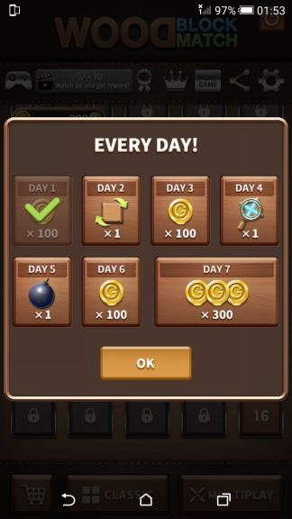 Wood Block Match Cheat Coins