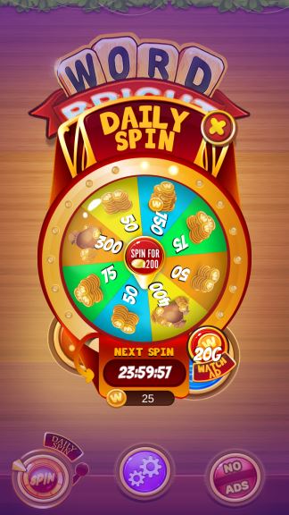 Word Bright Game coins-hints-cheat