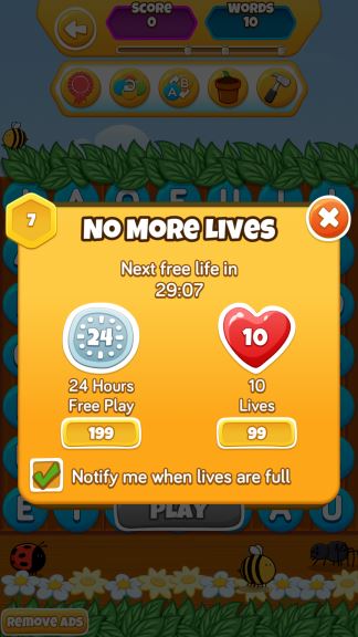 WordBuzz Cheats Lives