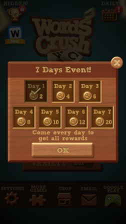  Words Crush Cheat Hints