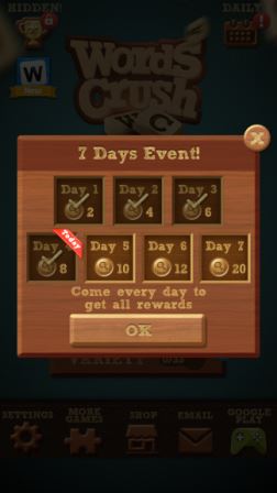  Words Crush Cheat Hints