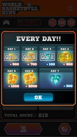 World Basketball King diamonds cheats