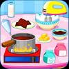 cooking chocolate cake