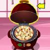 cooking pizza