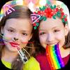 crazy rainbow selfie lense camera girl makeup cam