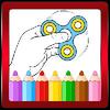 fidget spinner and cartoons coloring book