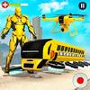 flying school bus robot: hero robot games gamelinkexchange