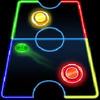 glow air hockey