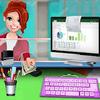 high school girls cash register: bank cashier