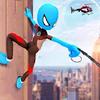 ice spider stickman rope hero gangster city