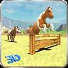 pony horse kids race 3d