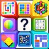 puzzle out - dots, hexa lines, pipes, tangram