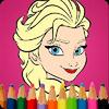 queen and princess coloring book