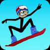 stickman snowboarder